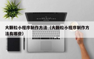 沅江大颗粒小程序制作方法（大颗粒小程序制作方法有哪些）