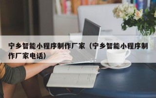 沅江宁乡智能小程序制作厂家（宁乡智能小程序制作厂家电话）